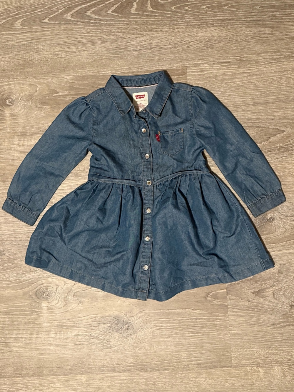 Levi's Baby Girls Denim Shirt Dress Button Down 18M